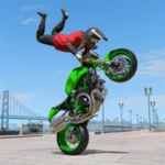 superhero moto stunts racing android application logo